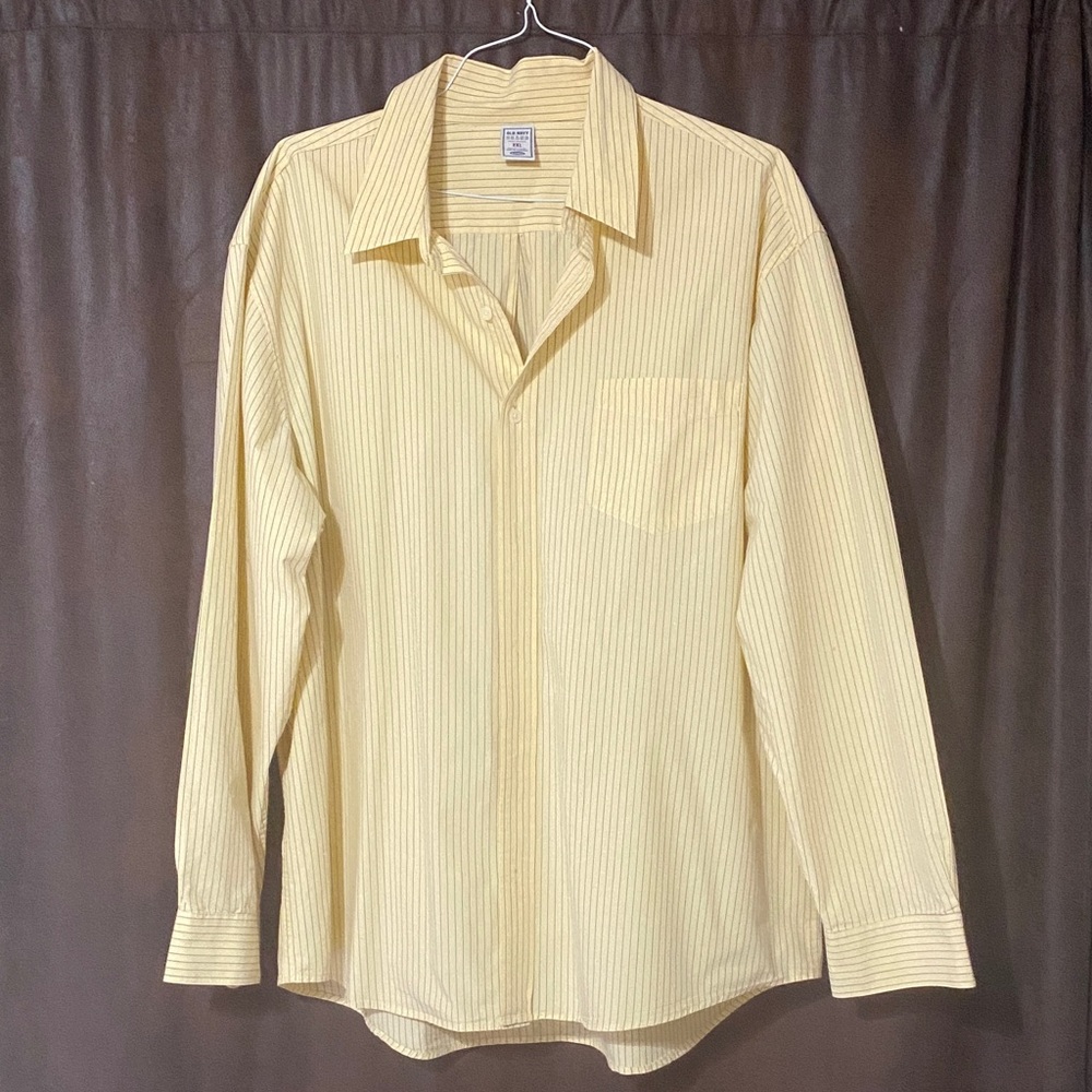 Old Navy Yellow Striped Men's Shirt 2XL